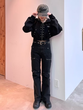 「X-girl（エックスガール）のアイテム」を使った、山口紗英さん（レディース・157cm）の秋コーディネート