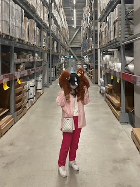 「春カラー」｜「アイテム（スウェット）」を使った、mimikuku914さん（レディース・160cm）の春コーディネート