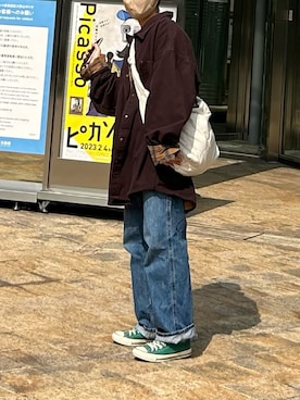 「ジーパン」｜「アイテム（その他アウター）」を使った、^_^さん（レディース・158cm）の秋コーディネート