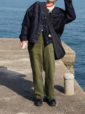 「アイテム（パンツ）」を使った、^_^さん（レディース・158cm）の秋コーディネート