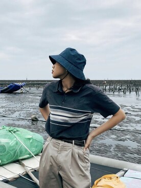 「NOのアイテム（トップス）」を使った、張芷綺さん（レディース・169cm）の夏コーディネート