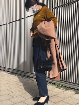 「MAISON KITSUNE」｜「アイテム（ノーカラージャケット）」を使った、jiru21さん（レディース・155cm）の秋コーディネート