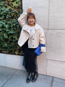「マイベストコーデ2022」｜「アイテム（その他アウター）」を使った、YuKiさん（レディース・152cm）の冬コーディネート