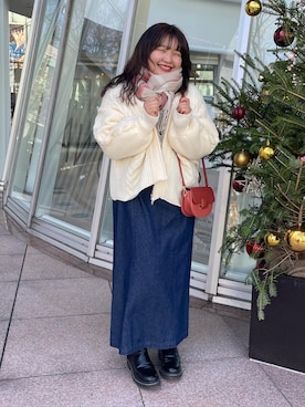 「マイベストコーデ2023」｜「アイテム（ワンピース/ドレス）」を使った、YuKiさん（レディース・152cm）の冬コーディネート