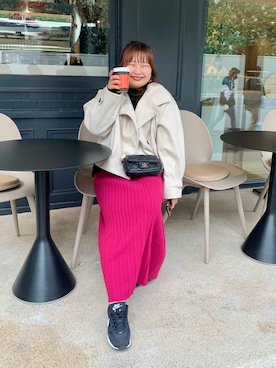 「マイベストコーデ2022」｜「アイテム（その他アウター）」を使った、YuKiさん（レディース・152cm）の冬コーディネート