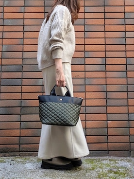 「KATHARINE ROSS（キャサリンロス）のアイテム（ニット/セーター）」を使った、sasa0601さん（レディース・156cm）の冬コーディネート