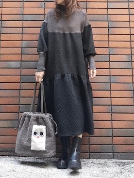 「KATHARINE ROSS（キャサリンロス）のアイテム（ワンピース）」を使った、sasa0601さん（レディース・156cm）の秋コーディネート