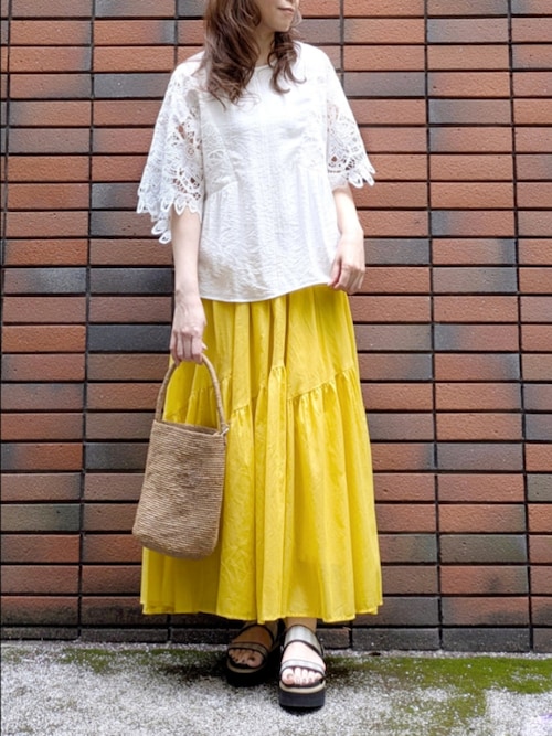 【KATHARINE ROSS】マーガレット刺繍袖ブラウス