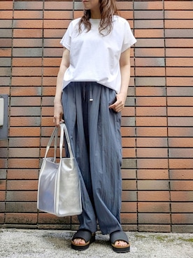「リラックスパンツ」｜sasa0601さん（レディース・156cm）の夏コーディネート