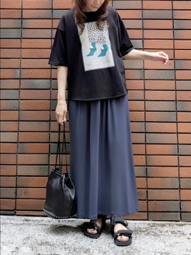 「アイテム（スカート）」を使った、sasa0601さん（レディース・156cm）の夏コーディネート
