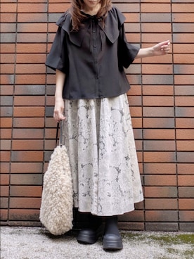 「アイテム（ミリタリージャケット）」を使った、sasa0601さん（レディース・156cm）の秋コーディネート