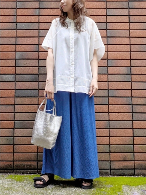 ボイルメッシュドルマンシャツ