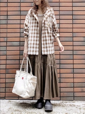 「キャミソールワンピ」｜sasa0601さん（レディース・156cm）の秋コーディネート