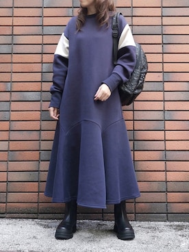 「KATHARINE ROSS（キャサリンロス）のアイテム（ワンピース）」を使った、sasa0601さん（レディース・156cm）の秋コーディネート