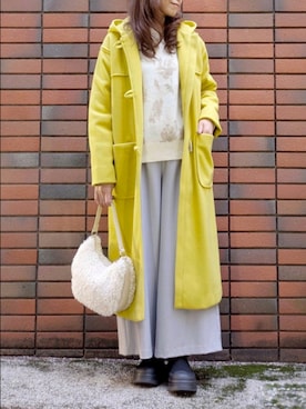 「アイテム（ダッフルコート）」を使った、sasa0601さん（レディース・156cm）の秋コーディネート