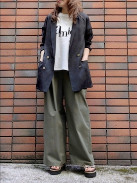 「アイテム（ジャケット/アウター）」を使った、sasa0601さん（骨格ナチュラル・レディース・156cm）の夏コーディネート