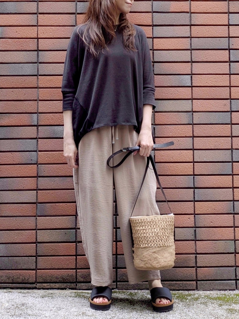 tシャツ 「KATHARINE ROSS」クレーピーストライププルオーバー レディース KATHARINE ROSS（キャサリンロス）の「【KATHARINE ROSS】クレー