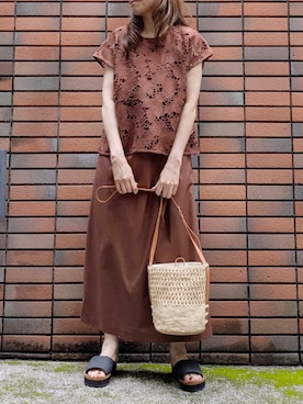 「KATHARINE ROSS（キャサリンロス）のアイテム（ワンピース）」を使った、sasa0601さん（レディース・156cm）の夏コーディネート