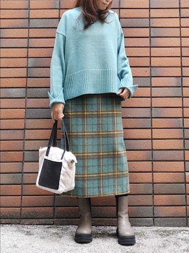 「KATHARINE ROSS（キャサリンロス）のアイテム（ニット/セーター）」を使った、sasa0601さん（レディース・156cm）の秋コーディネート