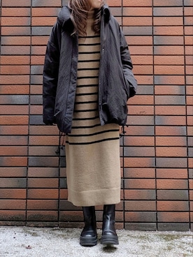 「KATHARINE ROSS（キャサリンロス）のアイテム（ダウンジャケット/コート）」を使った、sasa0601さん（レディース・156cm）の冬コーディネート