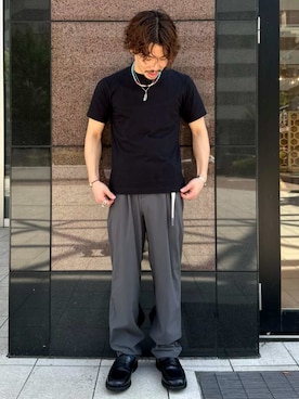 「アイテム（その他パンツ）」を使った、ISSAさん（メンズ・164cm）の夏コーディネート