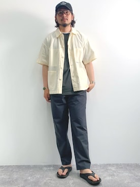 ISSAさん（骨格ナチュラル・メンズ・180cm）の夏コーディネート