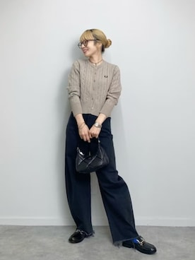 「短丈」｜ISSAさん（レディース・160cm）の秋コーディネート