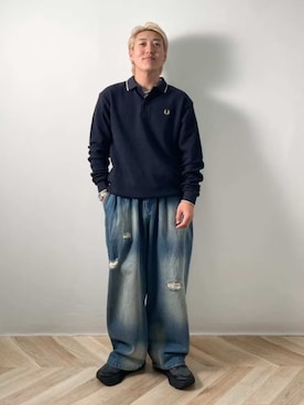 ISSAさん（骨格ナチュラル・メンズ・174cm）の秋コーディネート