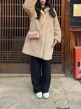 「GUCCI（グッチ）のアイテム」を使った、0rinir0さん（レディース・166cm）の冬コーディネート