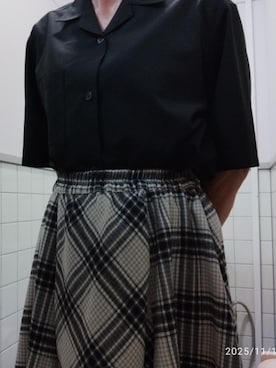 「アイテム（スカート）」を使った、min051048さん（メンズ・177cm）の秋コーディネート