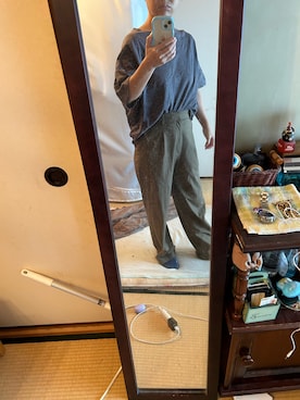 「アイテム（スラックス）」を使った、menko37さん（レディース・158cm・40代）の秋コーディネート