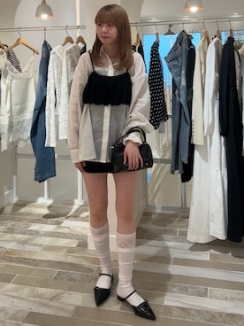 「mystic（ミスティック）のアイテム（トートバッグ）」を使った、mmisakkiさん（レディース・160cm）の春コーディネート