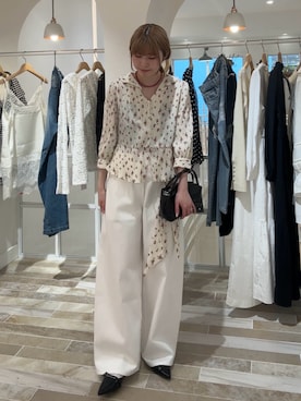 「mystic（ミスティック）のアイテム（トートバッグ）」を使った、mmisakkiさん（レディース・160cm）の春コーディネート