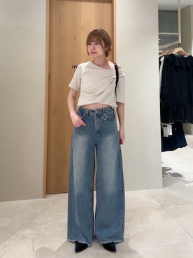 「mystic（ミスティック）のアイテム（トートバッグ）」を使った、mmisakkiさん（レディース・160cm）の春コーディネート