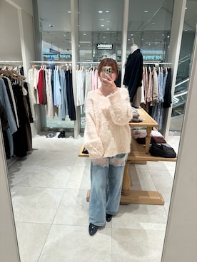 「mystic（ミスティック）のアイテム（ニット/セーター）」を使った、mmisakkiさん（レディース・160cm）の秋コーディネート