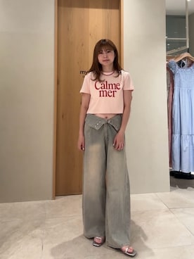 「mystic（ミスティック）のカラービーズネックレス（ネックレス、レッド系）」を使った、mmisakkiさん（レディース・160cm）の夏コーディネート