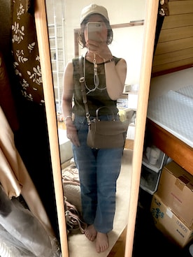 「Green　Parks（グリーンパークス）のアイテム」を使った、めぐさん（骨格ストレート・レディース・152cm）の夏コーディネート