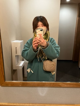 「アイテム（その他アウター、グリーン系）」を使った、めぐさん（レディース・152cm）の秋コーディネート
