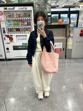 「Green　Parks（グリーンパークス）のアイテム（Tシャツ/カットソー）」を使った、めぐさん（レディース・152cm）の秋コーディネート