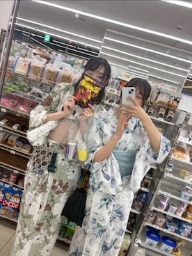 「アイテム（水着/着物・浴衣）」を使った、彩純さん（レディース・168cm）の夏コーディネート
