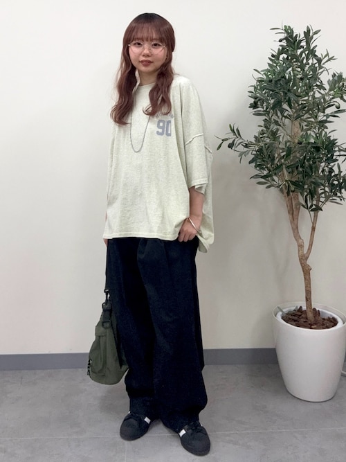 杢オーバーダイロゴヴィンテージライクTシャツ