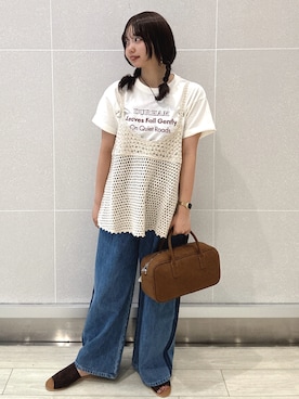 「coen（コーエン）のアイテム」を使った、coen kotoさん（レディース・153cm）の夏コーディネート