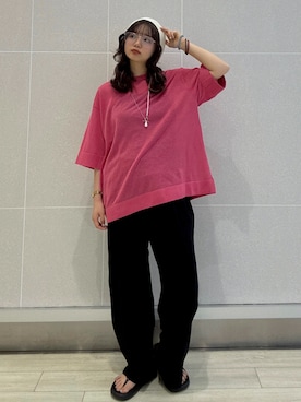 「coen（コーエン）のアイテム（その他パンツ）」を使った、coen kotoさん（レディース・153cm）の夏コーディネート