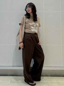 「coen（コーエン）のアイテム（その他パンツ）」を使った、coen kotoさん（レディース・153cm）の夏コーディネート