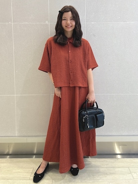 「coen（コーエン）のアイテム」を使った、coen kotoさん（レディース・153cm）の夏コーディネート