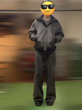 「アイテム（ブルゾン）」を使った、一般高校生Aさん（メンズ・174cm）の秋コーディネート