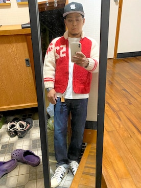 「UNDEFEATED （アンディフィーテッド）のアイテム（キャップ）」を使った、Smikichさん（メンズ・165cm）の秋コーディネート