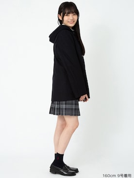 「アイテム（ダッフルコート）」を使った、川本 結月さん（レディース・160cm）の秋コーディネート