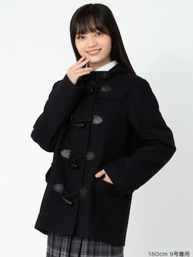 「アイテム（ダッフルコート）」を使った、川本 結月さん（レディース・160cm）の秋コーディネート