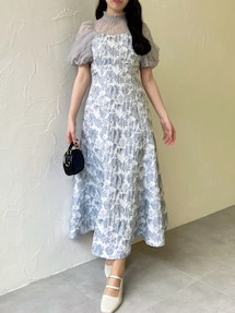 シアーベールジャガードワンピース｜ダズリン（dazzlin）アウトレット